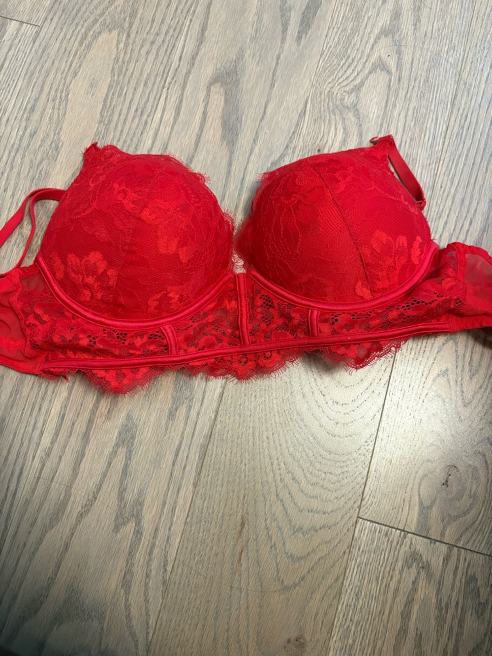 La SENZA Red Lace Push-Up Bra